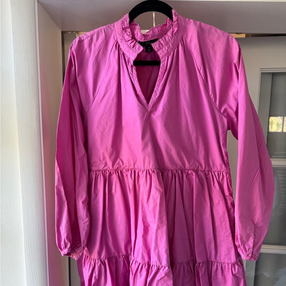 J. Crew Pink Long Sleeve Dress
